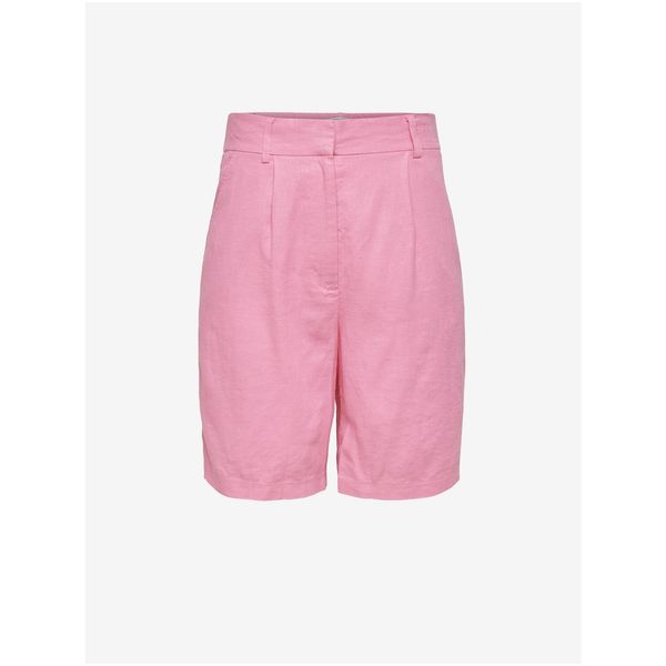 Only Pink Flax Shorts ONLY Caro - Women