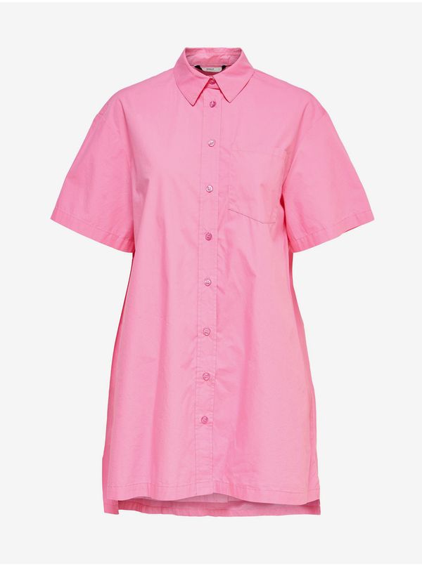 Only Pink Ladies Shirt Oversize Dress ONLY Winni - Women