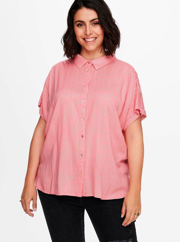 Only Pink-white striped shirt ONLY CARMAKOMA - Women