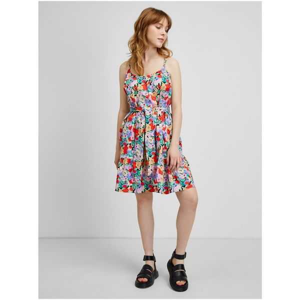 Only Red-blue floral dress ONLY Charlot - Women