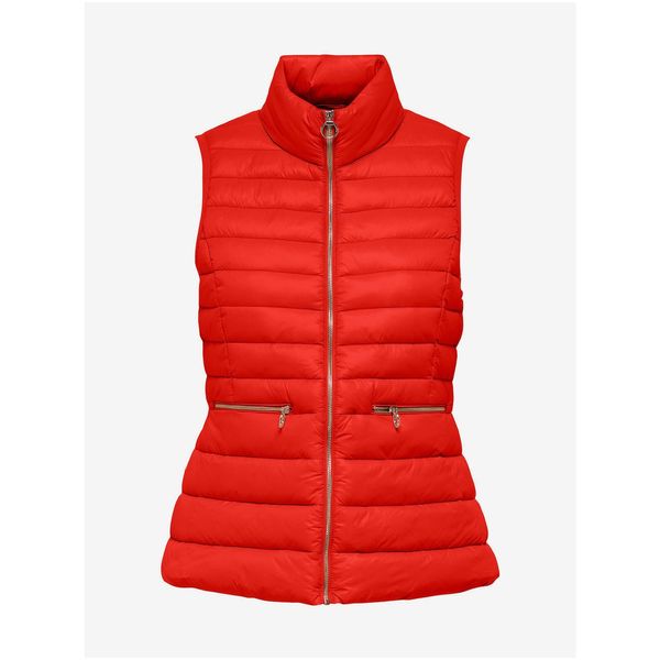 Only Red Quilted Vest ONLY Madeline - Women