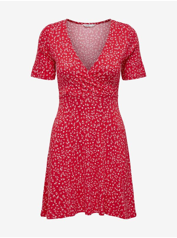 Only Red Women's Floral Dress ONLY Verona - Women