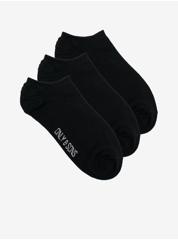 Only Set of three pairs of men's socks in black ONLY & SONS Finch - Men