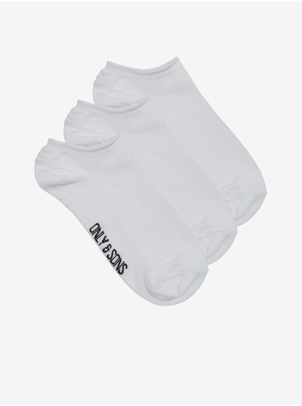Only Set of three pairs of men's socks in white ONLY & SONS Finch - Men
