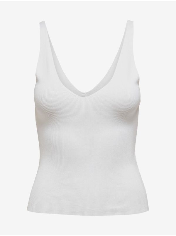 Only White Basic Tank Top ONLY Selina - Women