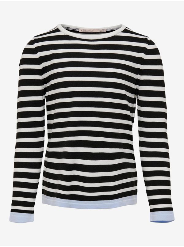 Only White-black girl striped sweater ONLY Suzana - Girls