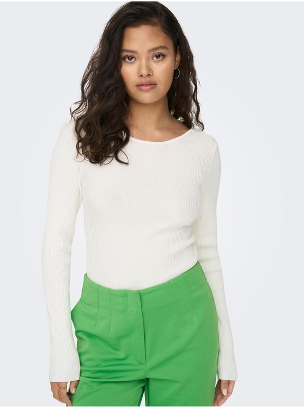 Only White sweater with opening at back ONLY Emmy - Women