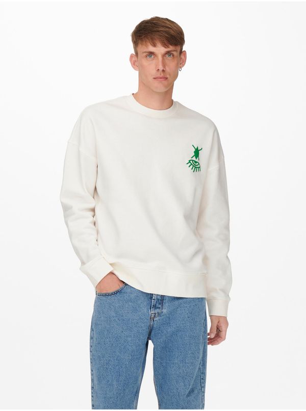 Only White Sweatshirt ONLY & SONS Toby - Men