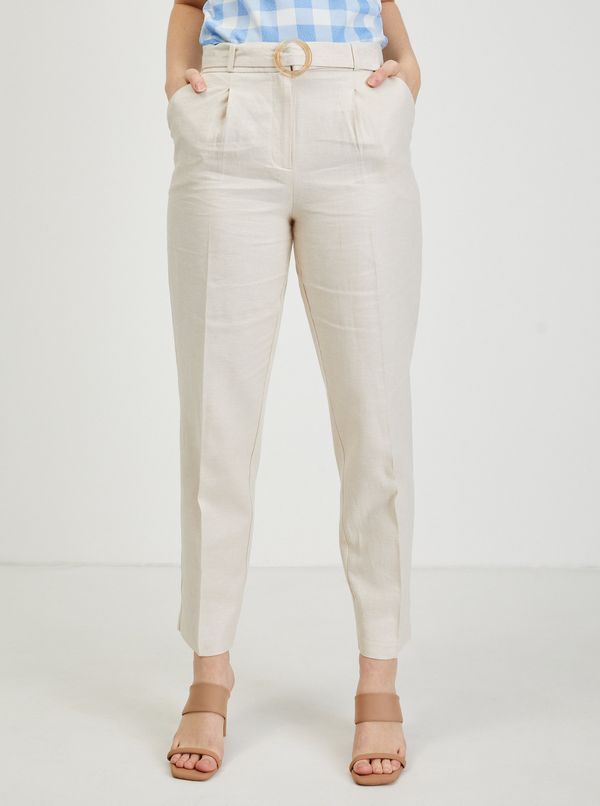 Orsay Beige women's trousers ORSAY - Ladies