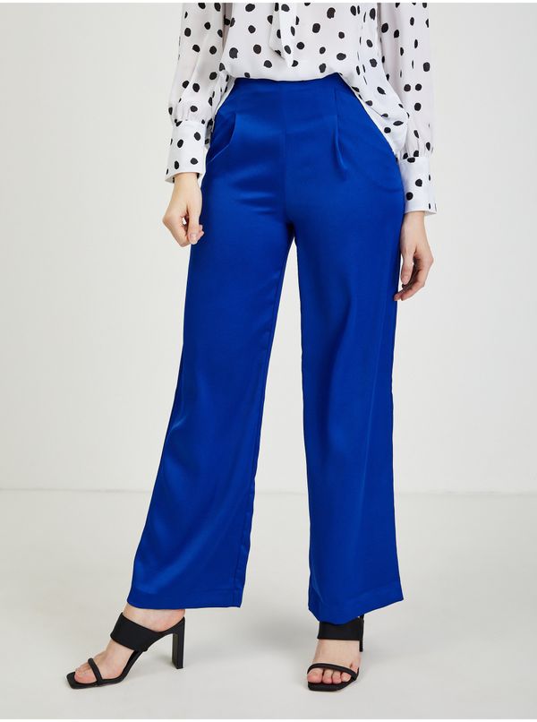 Orsay Blue Women's Satin Trousers ORSAY - Ladies