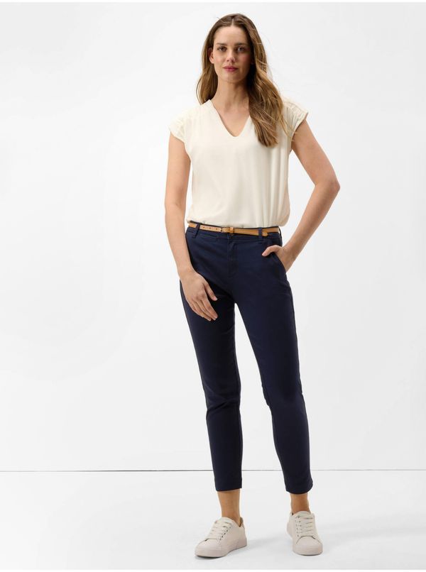 Orsay Dark Blue Chino Pants with ORSAY Belt - Women