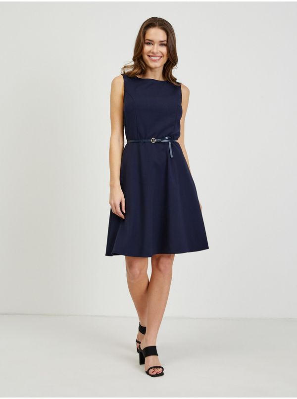 Orsay Dark blue dress with belt ORSAY - Ladies