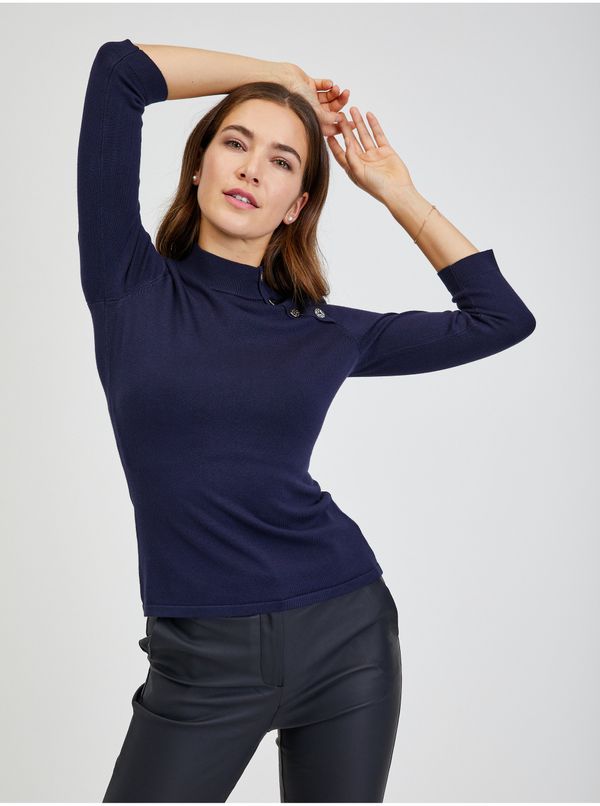 Orsay Dark blue women's sweater with decorative buttons ORSAY - Women