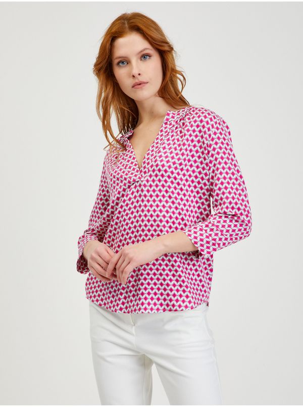 Orsay Dark pink lady's patterned blouse ORSAY - Ladies