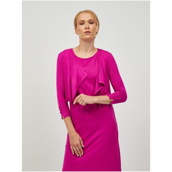 Orsay Dark Pink Short Cardigan with Three-Quarter Sleeve ORSAY - Women