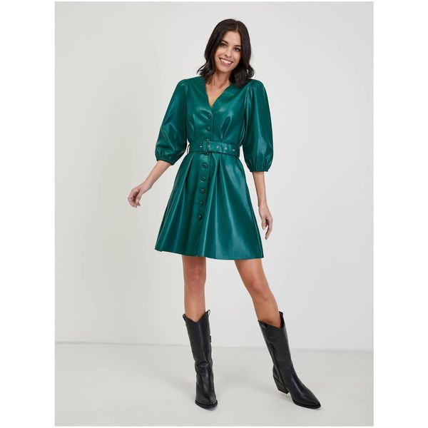 Orsay Green Women's Leatherette Dress ORSAY - Women's