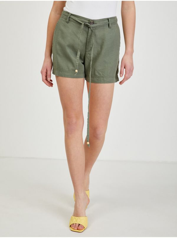 Orsay Khaki Womens Linen Shorts ORSAY - Women