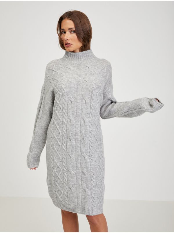 Orsay Light gray women's patterned sweater dress ORSAY - Women