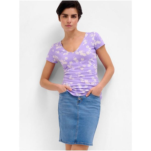 Orsay Light Purple Floral T-Shirt ORSAY - Women