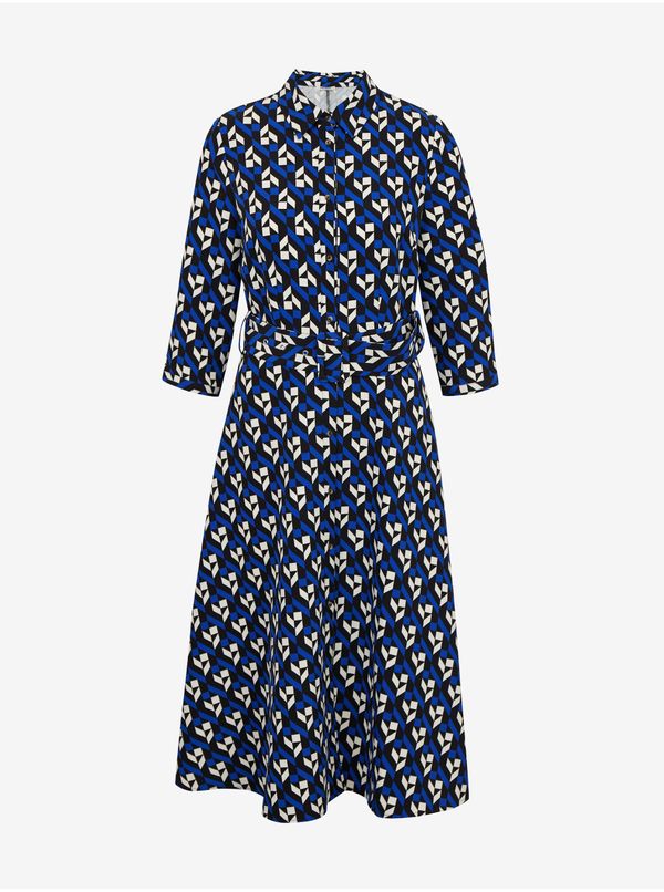 Orsay Orsay Black and Blue Ladies Patterned Dress - Women