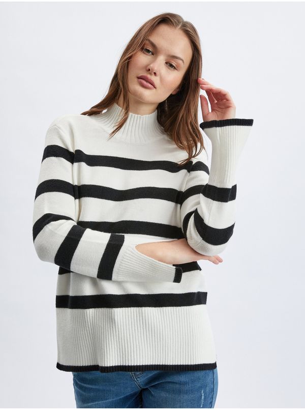 Orsay Orsay Black & White Ladies Striped Sweater - Women