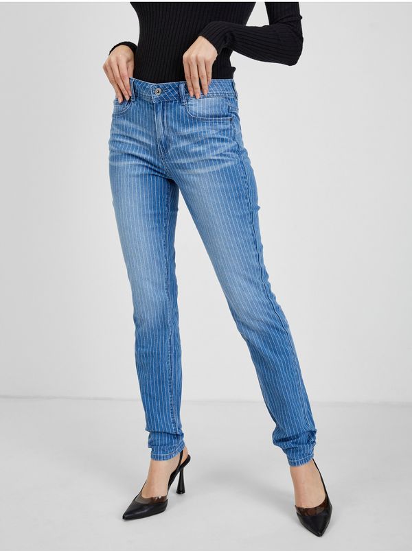 Orsay Orsay Blue Women Striped Slim Fit Jeans - Women