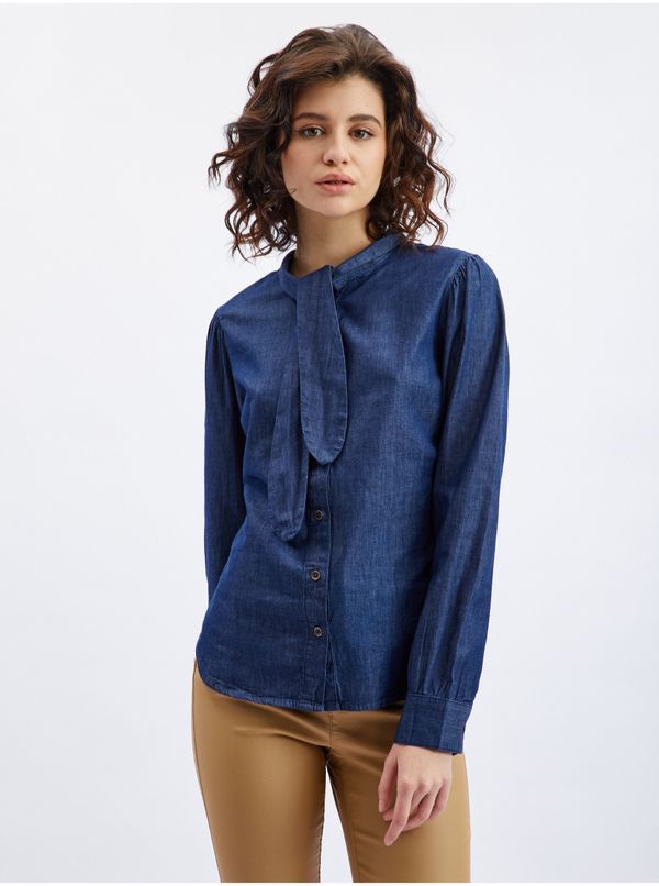 Orsay Orsay Dark blue Ladies Denim Shirt with Decorative Detail - Women