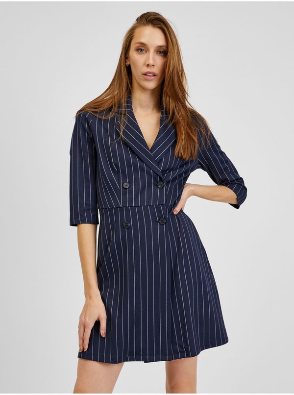 Orsay Orsay Dark blue ladies striped dress - Women