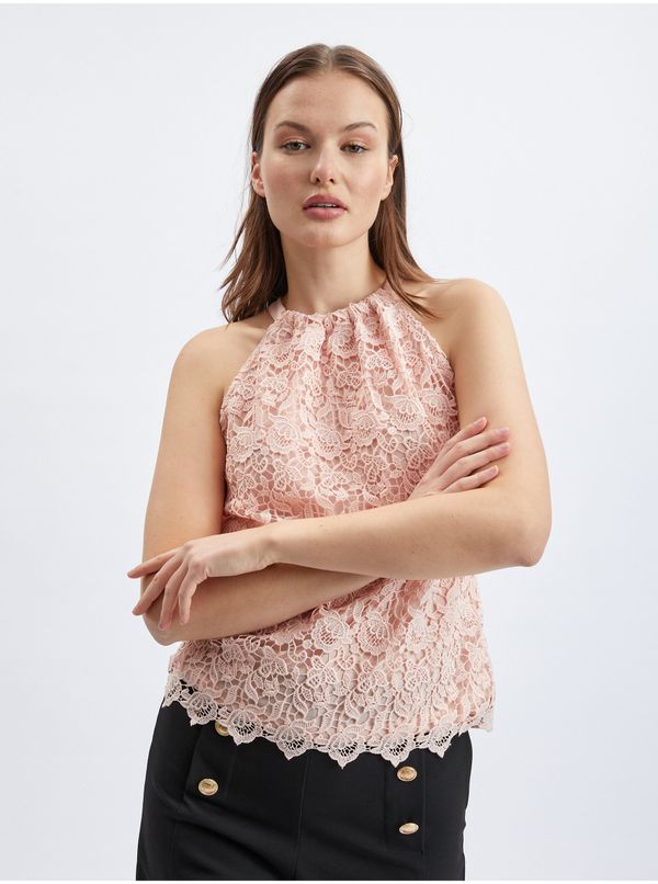 Orsay Orsay Light Pink Women's Lace Top - Women
