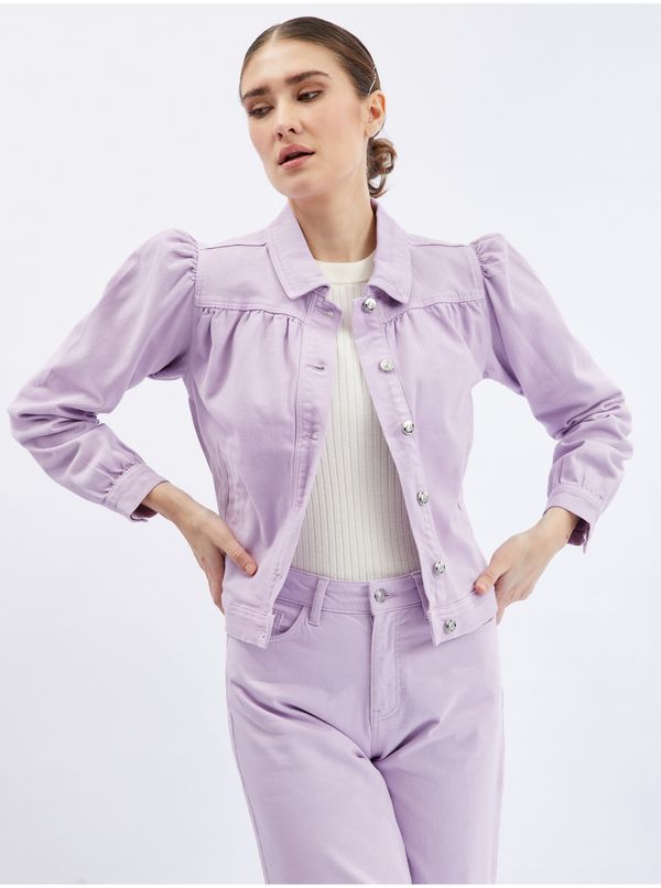 Orsay Orsay Light purple denim jacket with puffed sleeves - Ladies