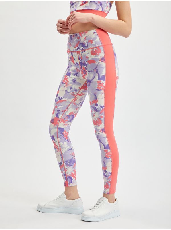 Orsay Orsay Light Purple Women's Sports Flowered Leggings - Women