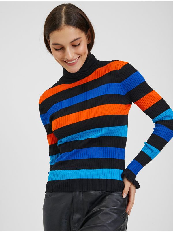 Orsay Orsay Orange-Blue Women Striped Sweater - Women