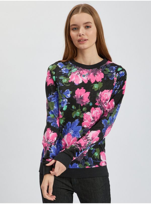 Orsay Orsay Pink-Black Women Floral Sweatshirt - Women