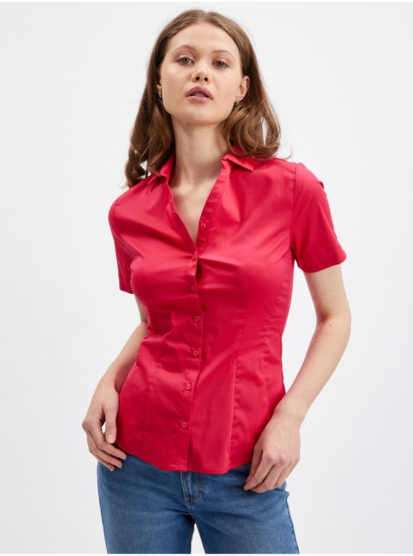 Orsay Orsay Red Ladies Short Sleeve Shirt - Women