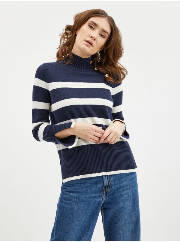 Orsay Orsay White-blue ladies striped sweater - Women