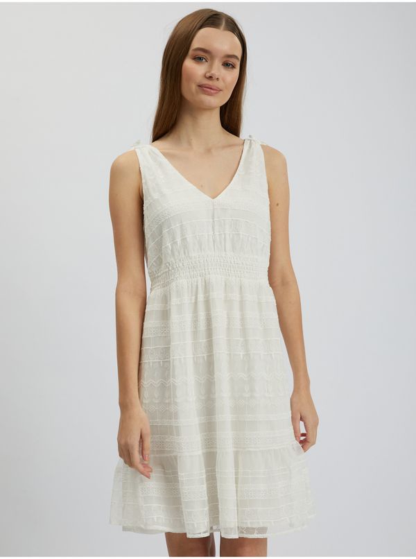 Orsay Orsay White Ladies Lace Dress - Women