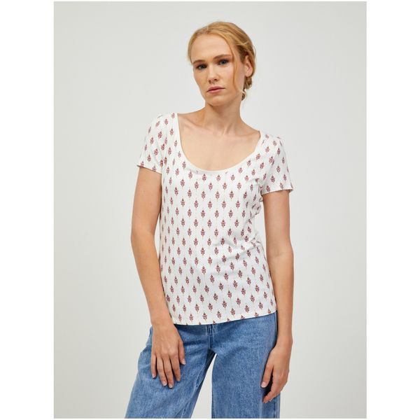 Orsay Pink-cream patterned T-shirt ORSAY - Women