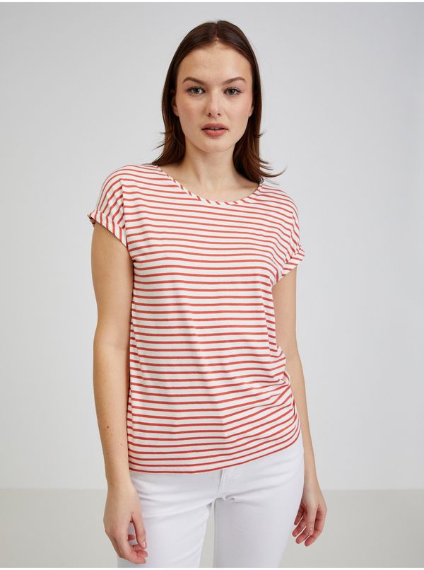 Orsay Red and white women's striped T-shirt ORSAY - Women