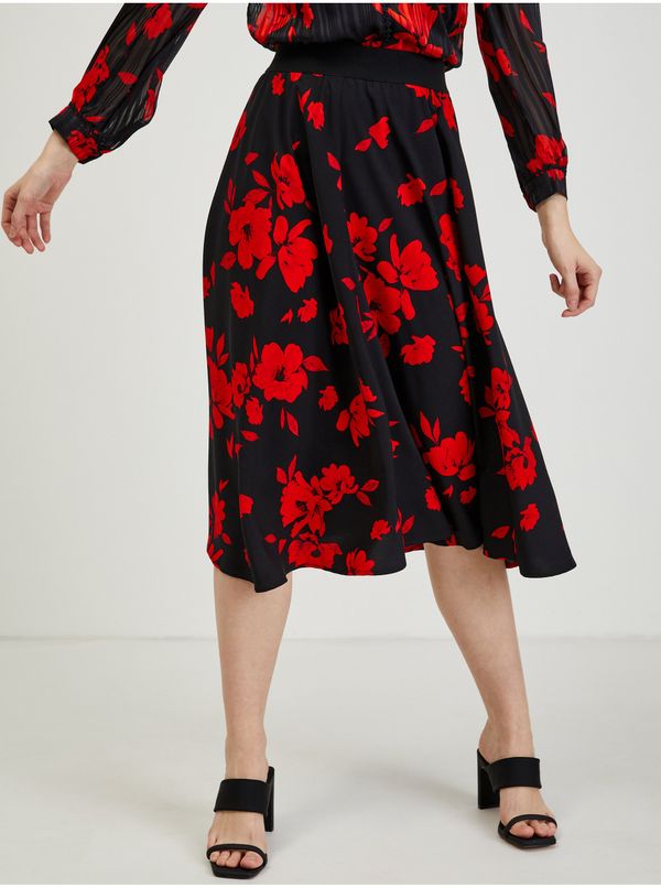 Orsay Red-black lady floral skirt ORSAY - Ladies