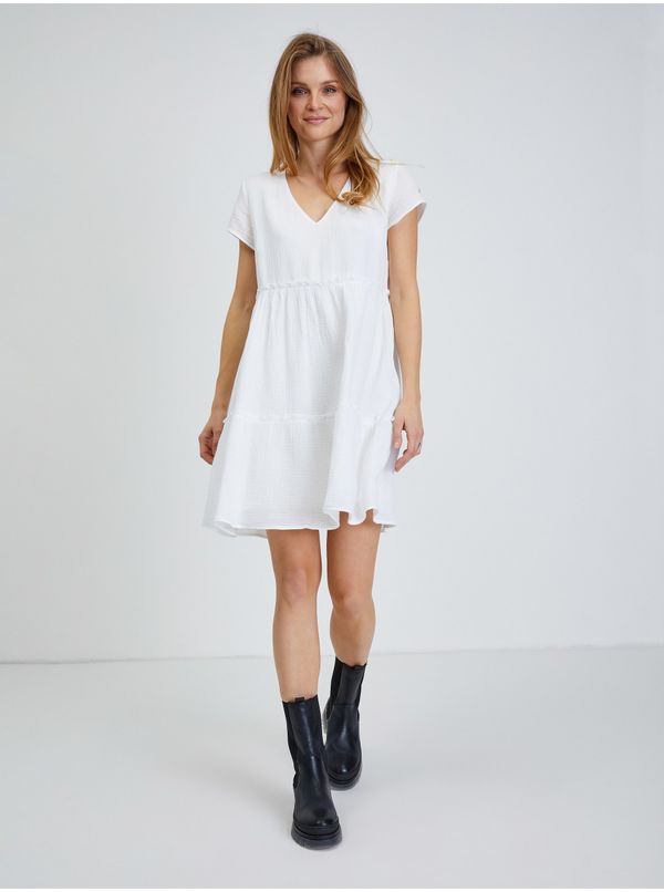 Orsay White basic dress ORSAY - Women