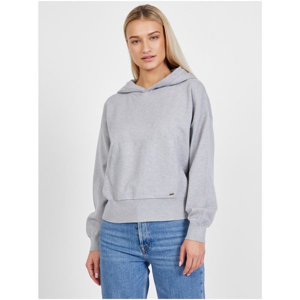 Pepe Jeans Light Grey Women's Hoodie Pepe Jeans Amy - Women