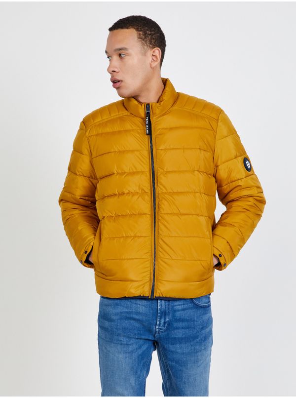 Pepe Jeans Mustard Men's Quilted Jacket Pepe Jeans Heinrich - Men's