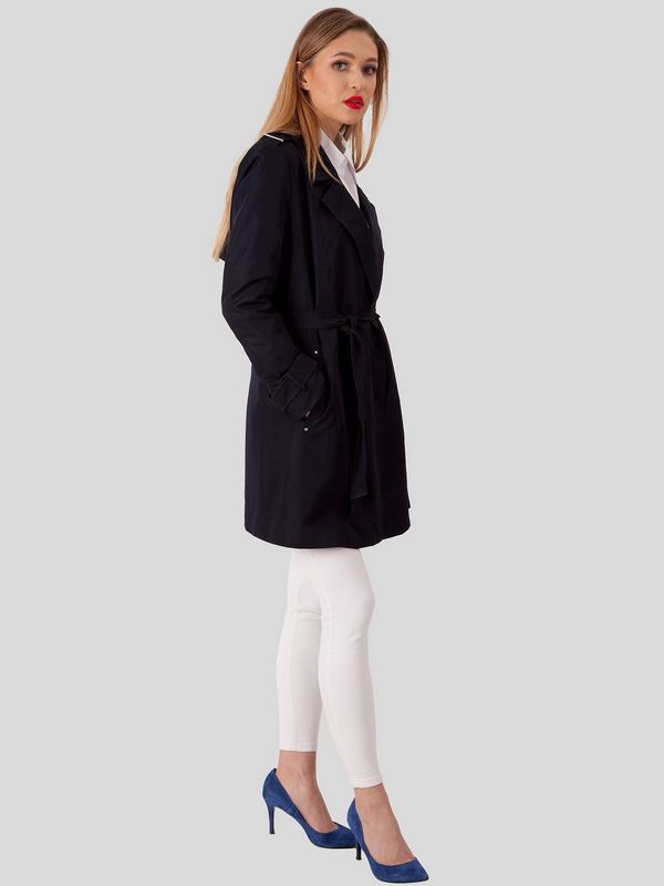 PERSO PERSO Woman's Coat BLE810170F Dark Navy Blue