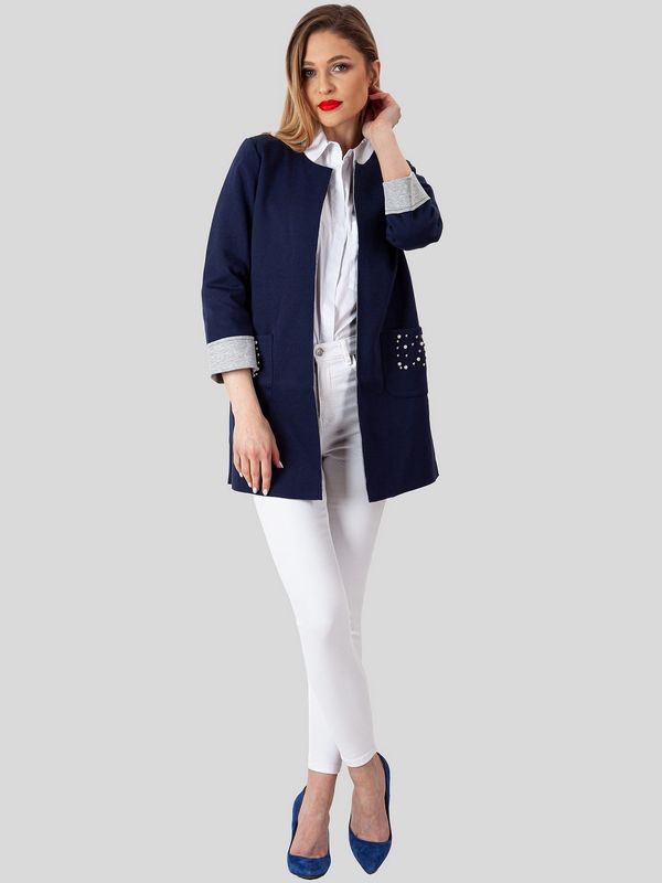 PERSO PERSO Woman's Coat BLE910000F Navy Blue