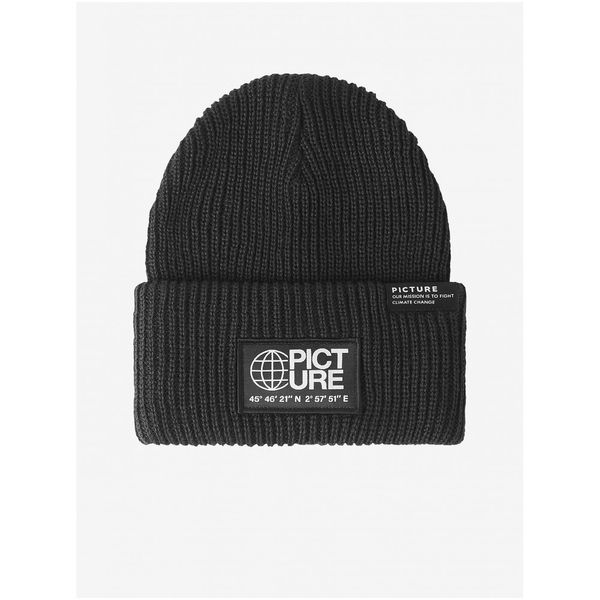 Picture Black Ribbed Winter Cap Picture - Mens