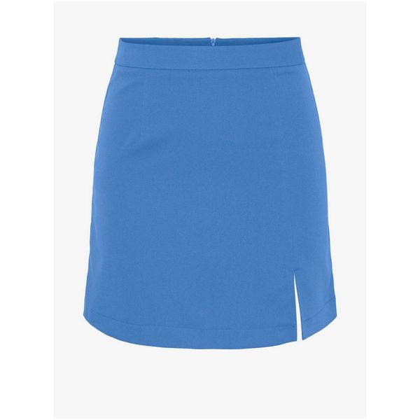 Pieces Blue Ladies Mini Skirt with Slit Pieces Thelma - Women
