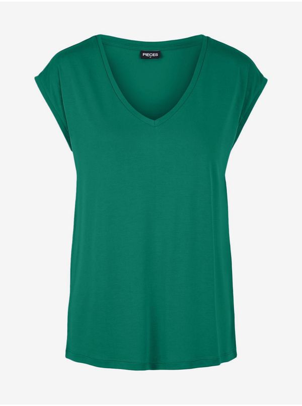 Pieces Green Women T-Shirt Pieces Kamala - Women