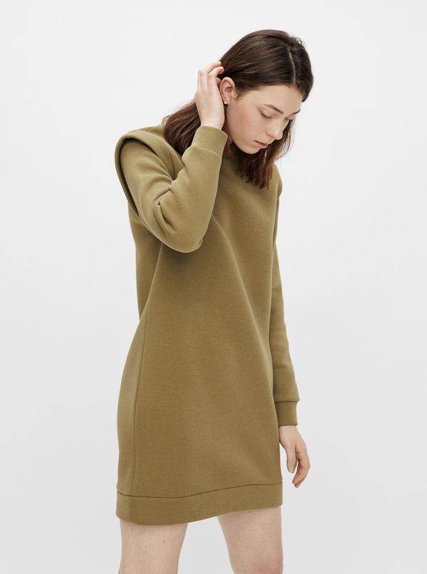 Pieces Khaki Sweatshirt Dress Pieces - Women