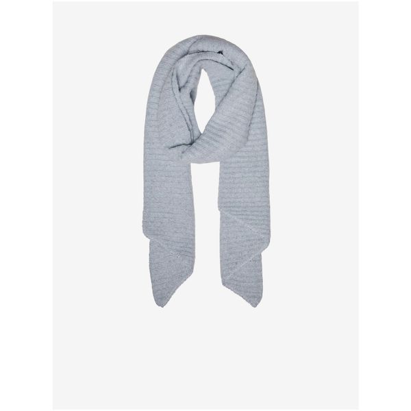Pieces Light Blue Ribbed Scarf Pieces Pyron - Women