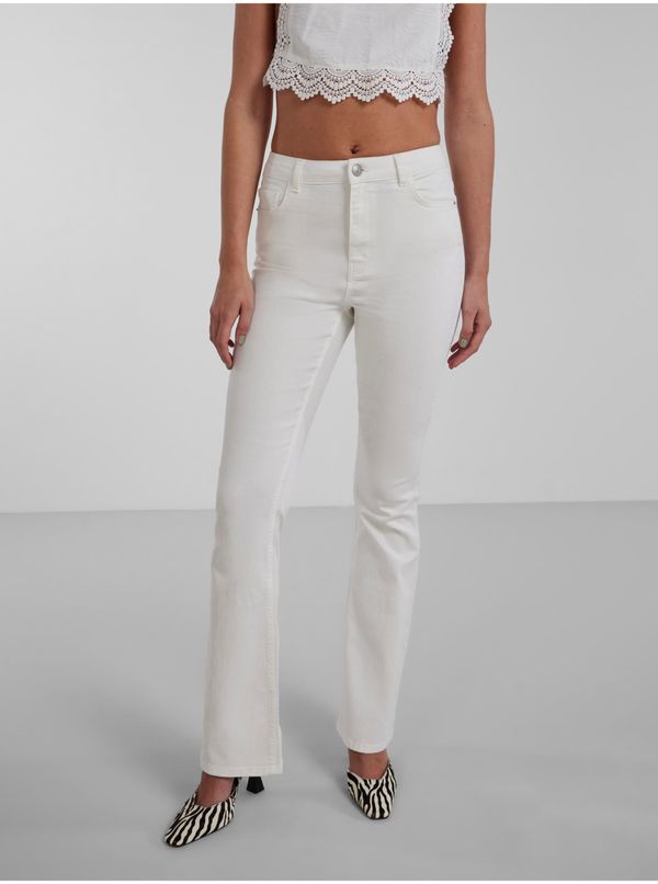Pieces White Women Flared Fit Jeans Pieces Peggy - Women
